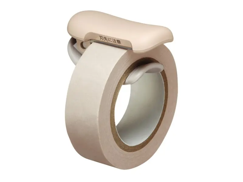 Kokuyo Karu Cut Washi Tape Cutter Pastel Brown 10-15