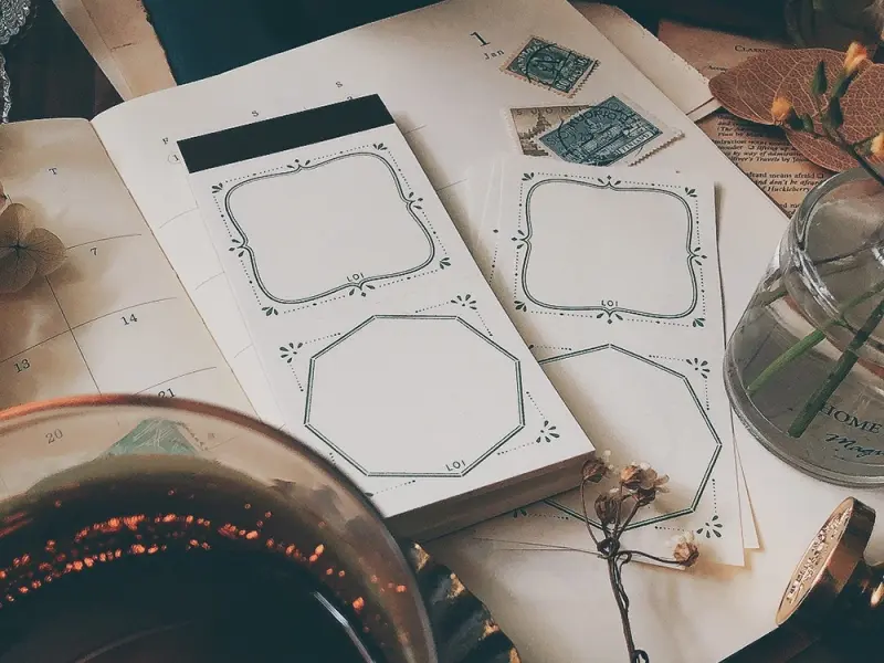 Loidesign Label Book Notepad Stamen - Green