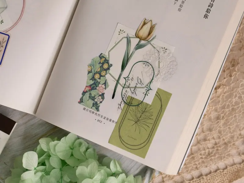 Loidesign Label Book Notepad Stamen - Green