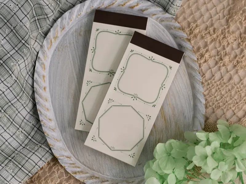 Loidesign Label Book Notepad Stamen - Green