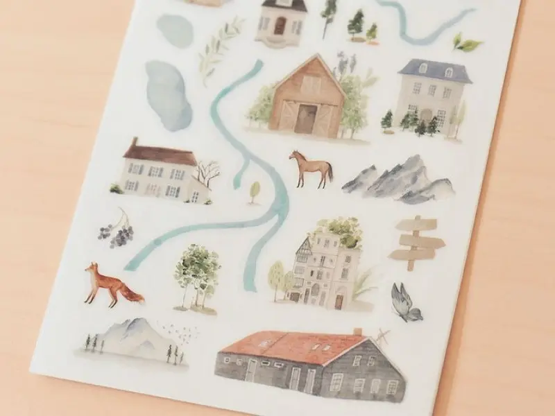 MU Print-On Transfer Stickers 067 - Travel Map