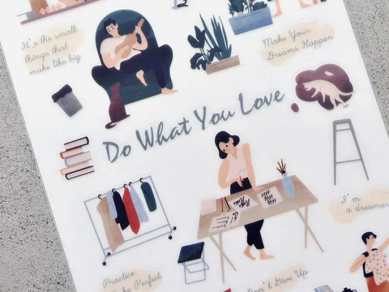 MU Print-On Transfer Stickers 080 - Enjoy What You Love
