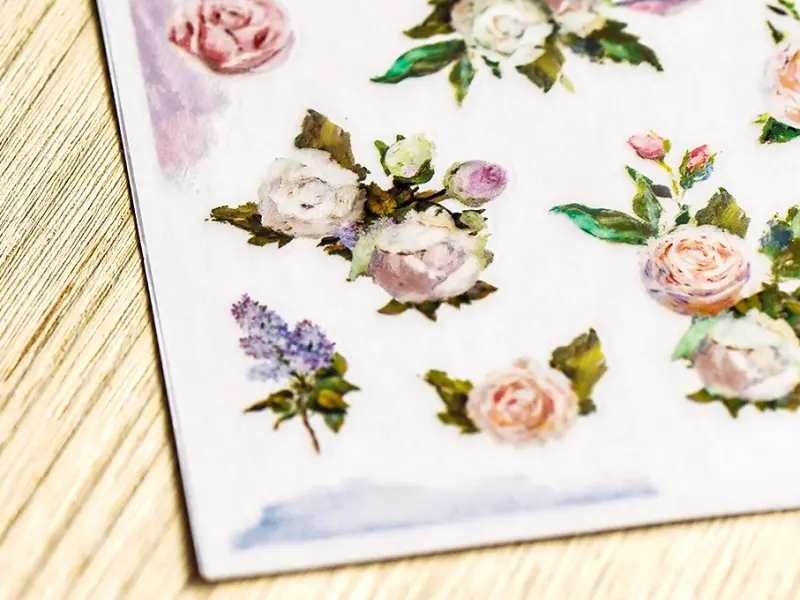 MU Print On Stickers Painted Roses And Lilac 108