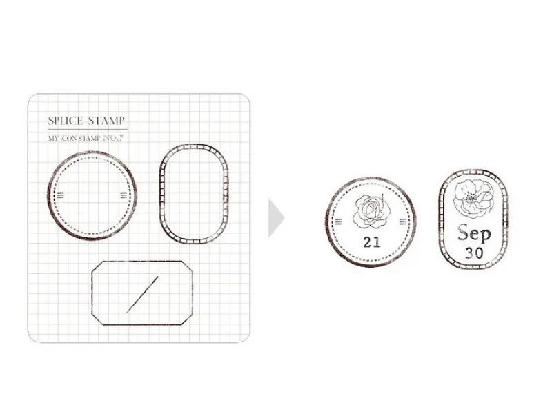 MU | Icon Stamp Label Frames - No.07