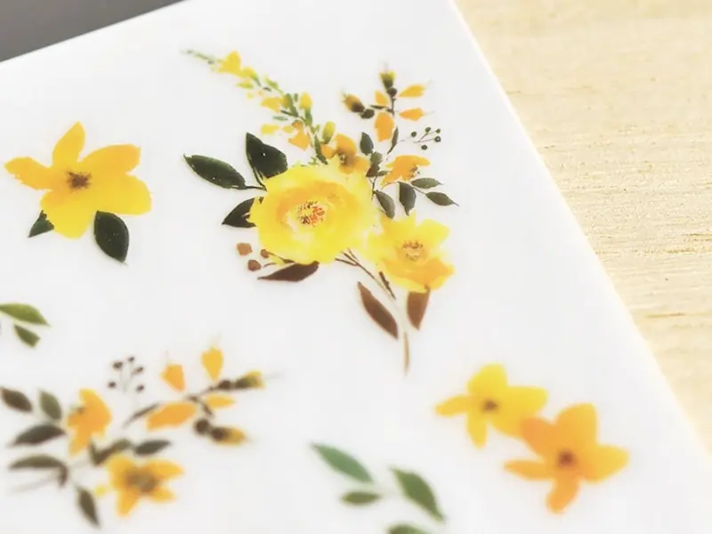 MU Print On Stickers Yellow Rose 106