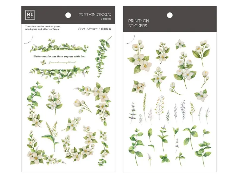 MU | Print-On Stickers - Mint And Jasmine