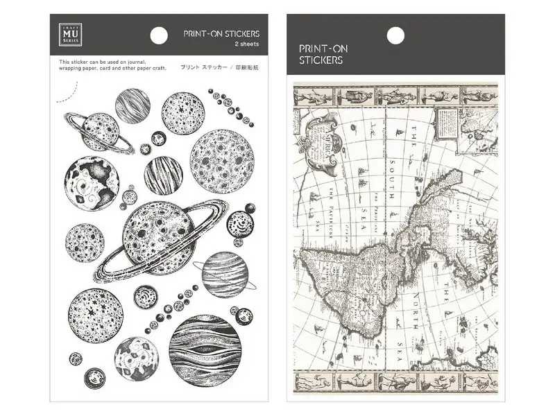 MU |Print-On Stickers - Vintage Geography
