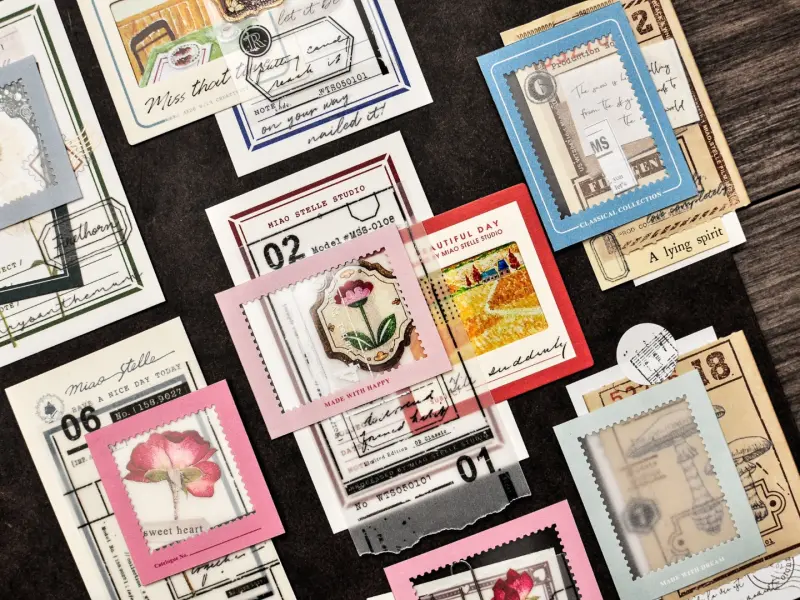 Miaostelle Die-Cut Sticker Tape - Life Stamp Simili