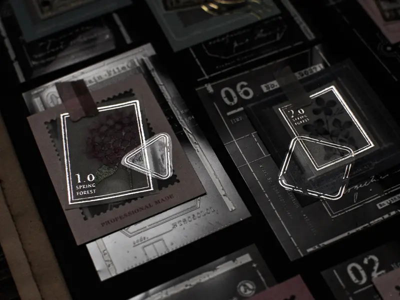 Miaostelle PET Tape - Classic Stamp Silver