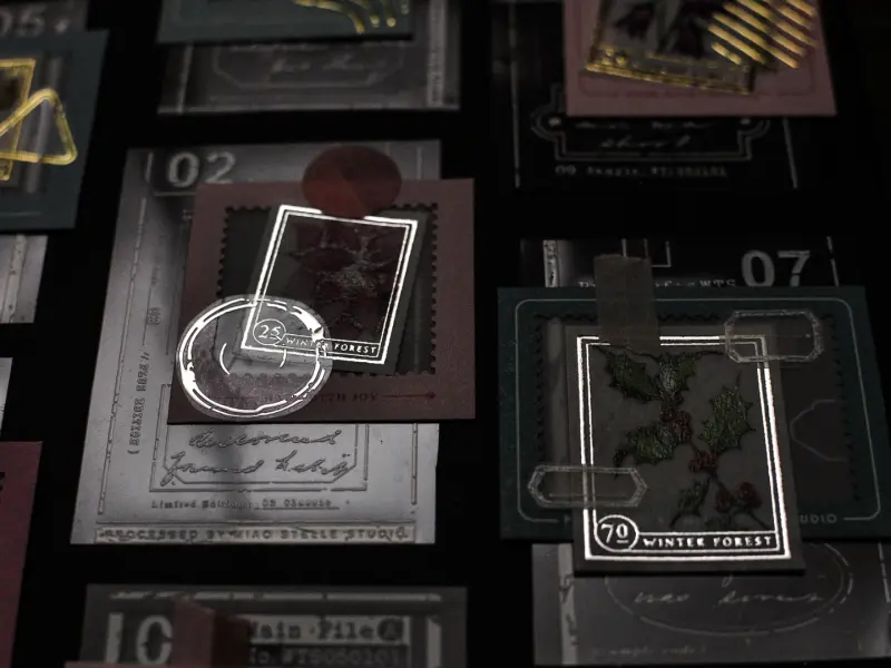 Miaostelle PET Tape - Classic Stamp Silver