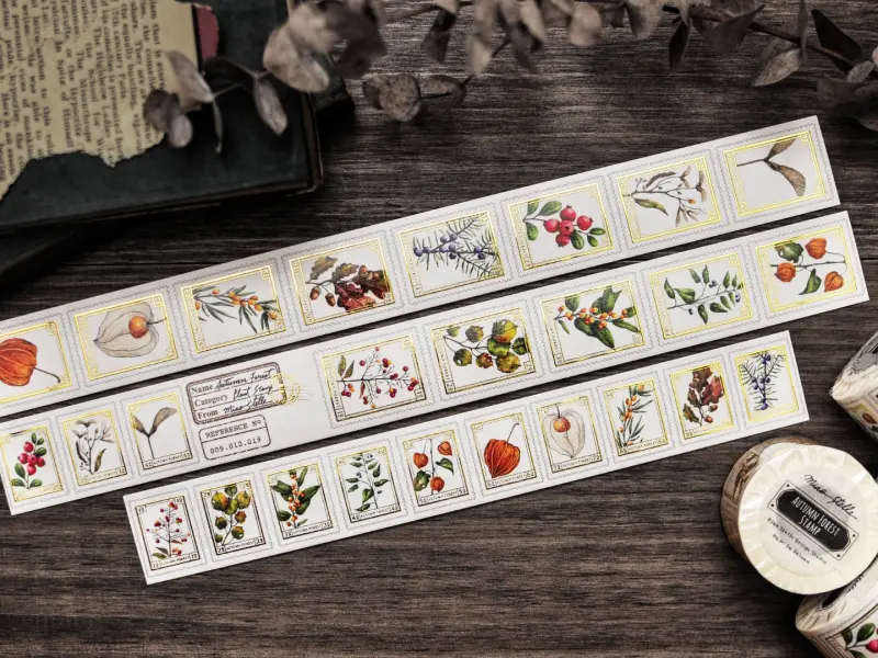 Miaostelle Washi Tape - Autumn Forest Stamp