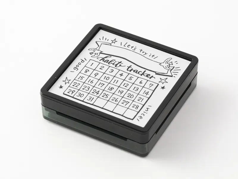 Midori Paintable Stamp Pre-Inked - Habit Tracker