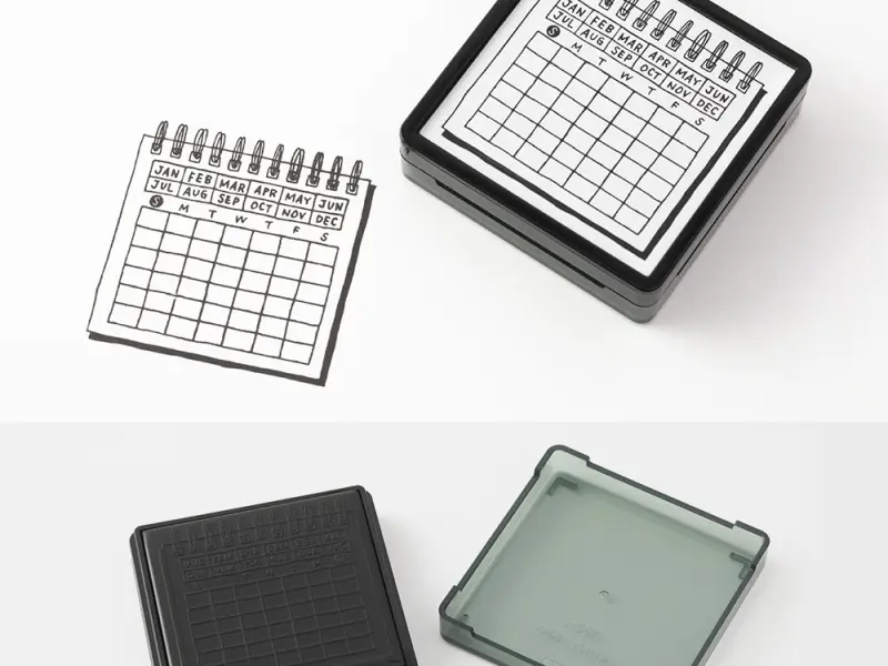 Midori Paintable Stamp Pre-Inked - Calendar