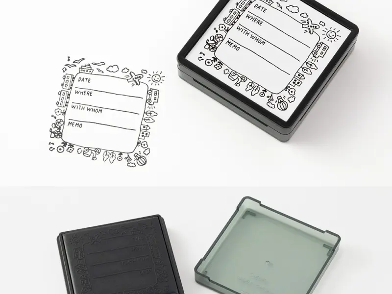 Midori Paintable Stamp Pre-Inked - Going Out Record