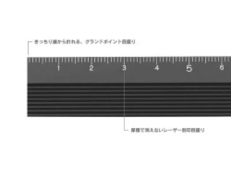 Midori Aluminum Ruler 15 cm - Black