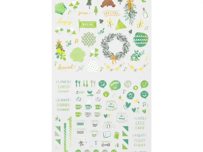 Midori Planner Sticker Color - Green