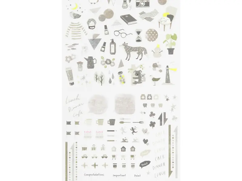 Midori Planner Sticker Color - Gray