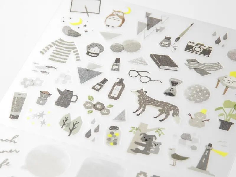 Midori Planner Sticker Color - Gray