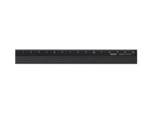 Midori Aluminum Ruler 15 cm - Black