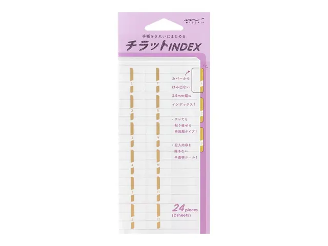 Midori Chiratto Index Tab Small - Color Gold