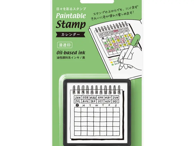 Midori Paintable Stamp Pre-Inked - Calendar
