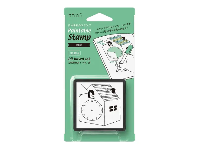 Midori Paintable Stamp Pre-Inked - Clock