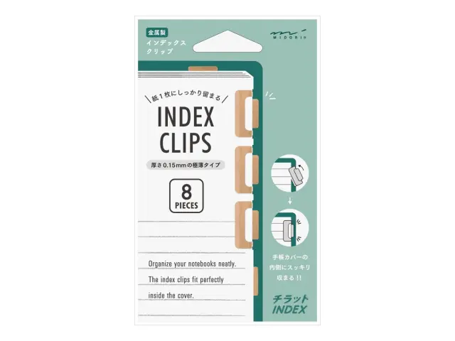 Midori Index Clip Chiratto - Orange