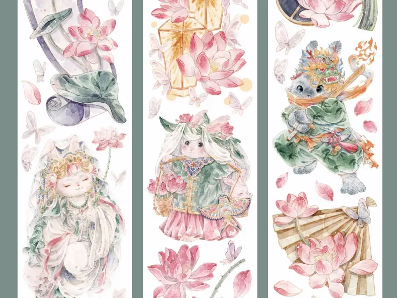 Moodtape Character Tape - Lily Rabbit Lotus Pond