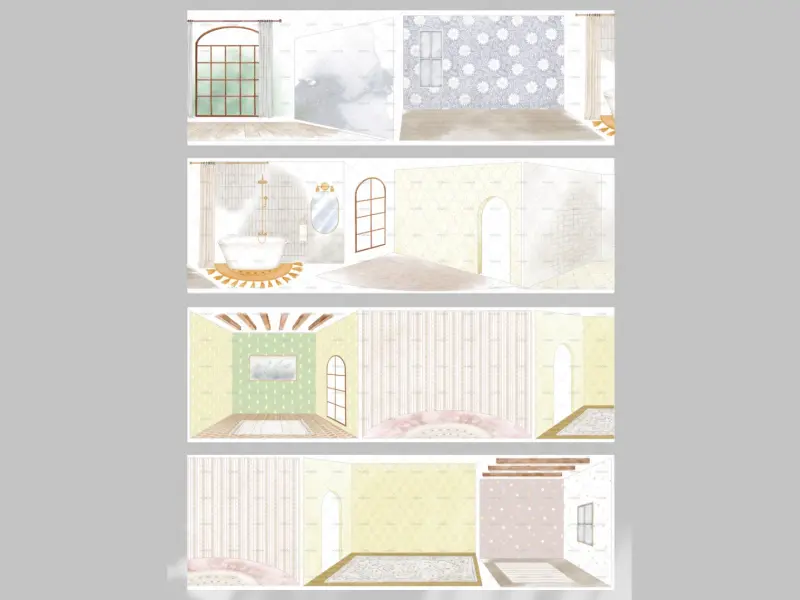 Moodtape Interior Washi Tape - Warm Room