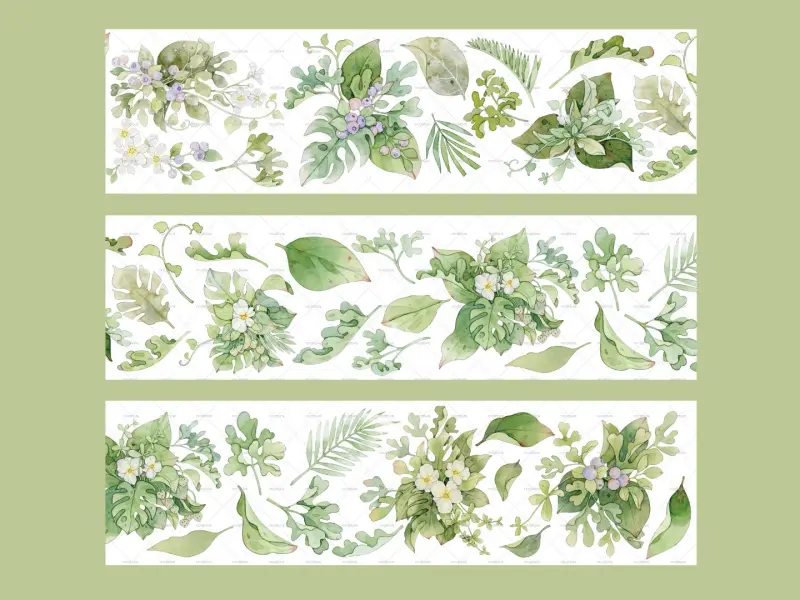 Moodtape Botanical Tape - Blooming Leaves