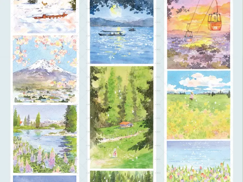 Moodtape Scenery Washi Tape - Traveler's Log