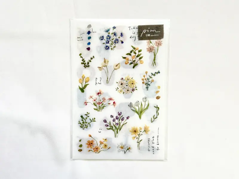 Pion Print-On Stickers - Floral