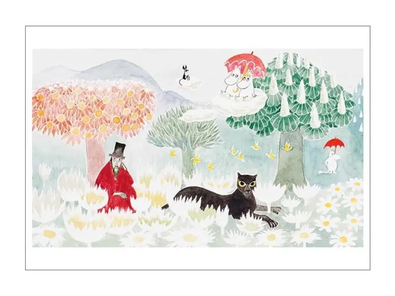 Moomin Postcard Flying Clouds Tove Jansson