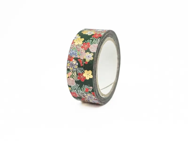Washi Tape Kimono - Red Plum Flower