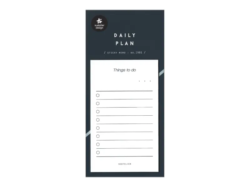 Sticky Memo Daily Plan - No.1901