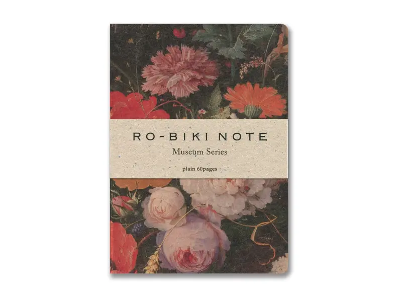 Yamamoto Robiki Wax Cover Notebook Passport Size Flower