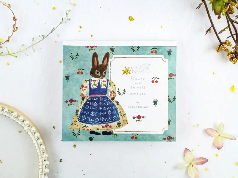 Aiko Fukawa Memo Pad - Flower And Animals