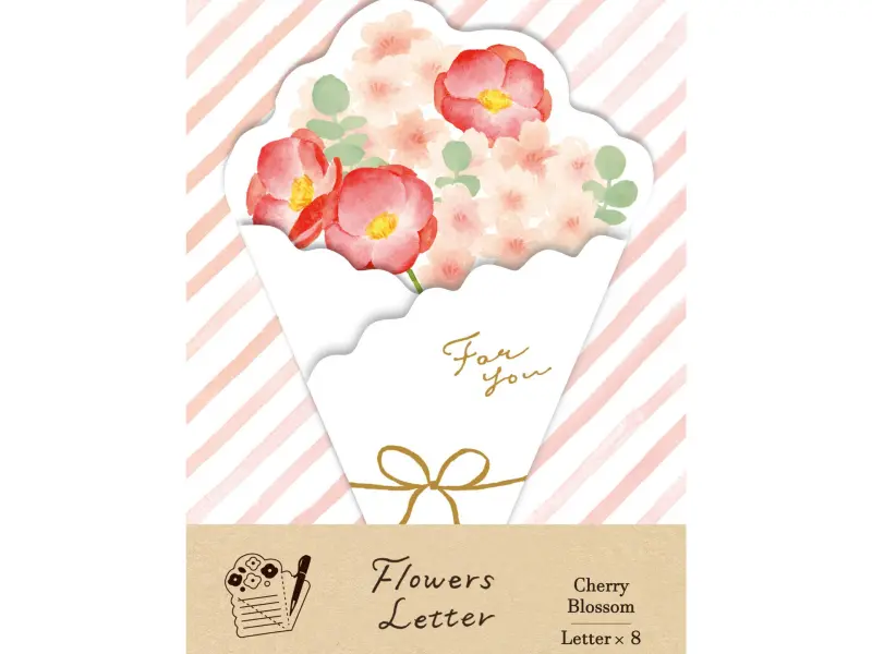 Furukawa Bouquet Die Cut Mini Letter Set - Sakura