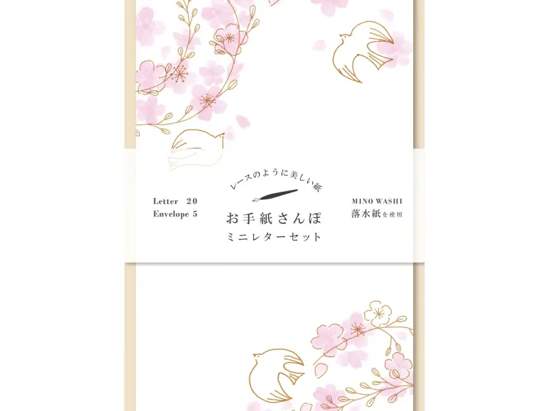 Furukawa Paper Mini Letter Set - Sakura Wreath