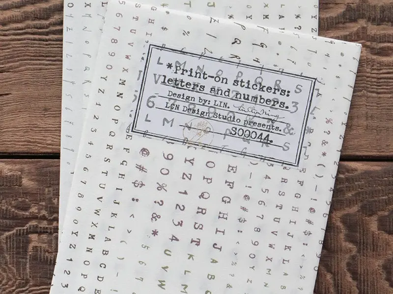 Lin Chia Ning Print-On Stickers - Letters And Numbers
