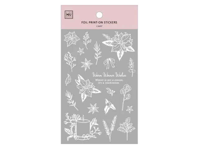 MU Gold Foil Rub-On Stickers Limited Edition - Candlelight