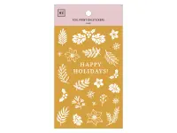 MU Gold Foil Rub-On Stickers Limited Edition - Happy Holidays