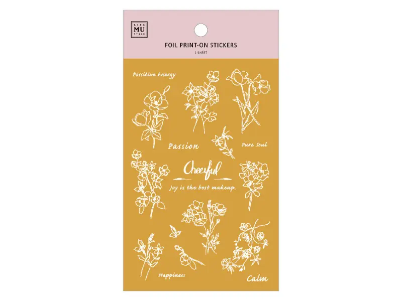 MU | Gold Foil Rub-On Transfer Sticker - 01
