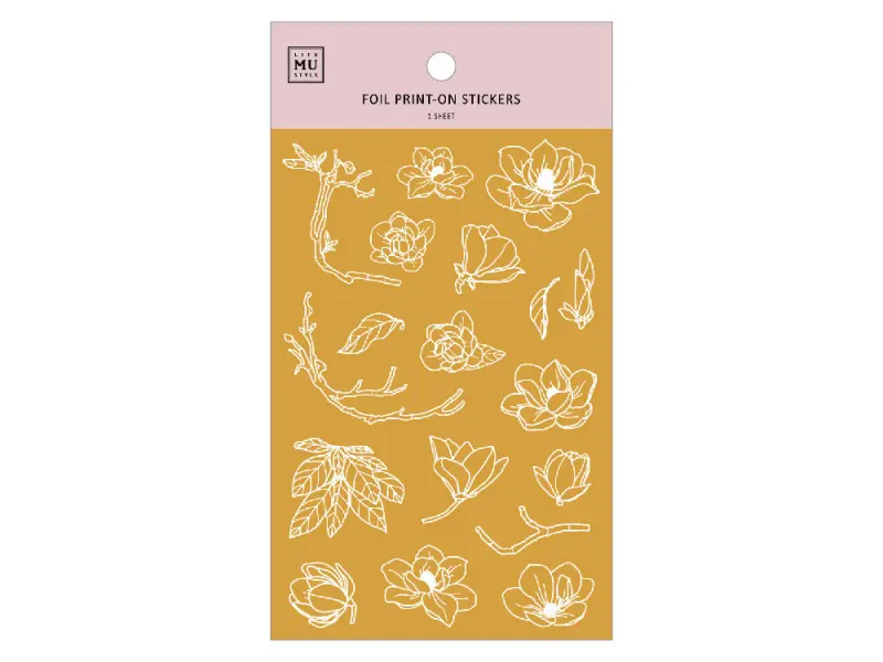 MU | Gold Foil Rub-On Transfer Sticker - 04
