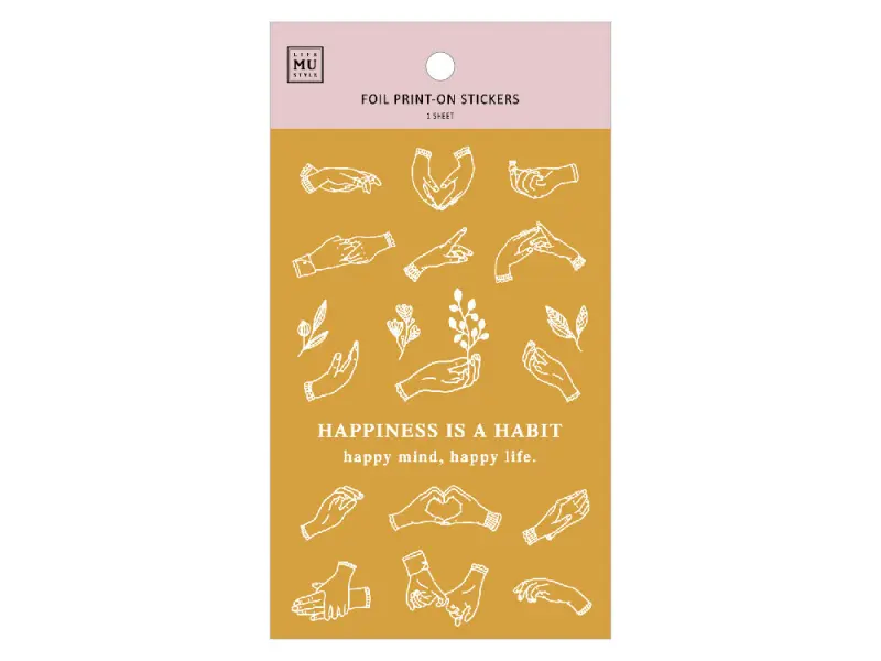 MU | Gold Foil Rub-On Transfer Stickers - 05