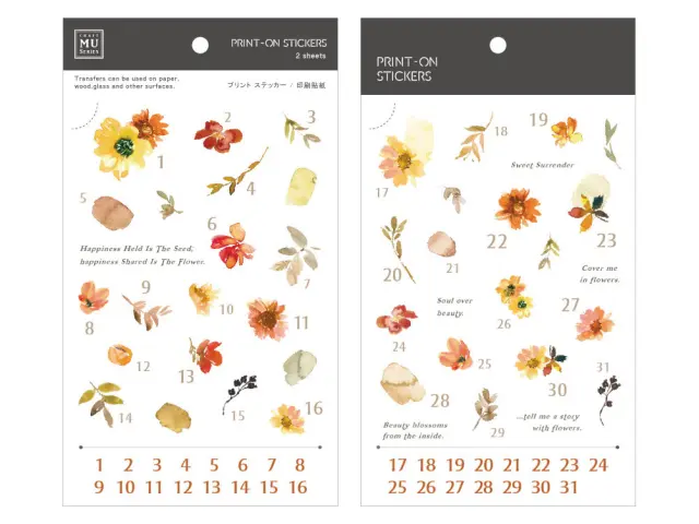 MU Print-On Transfer Stickers 167 - Warm Hues