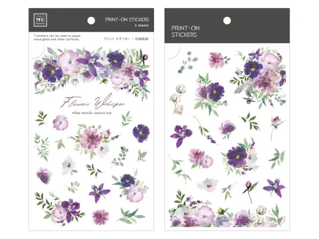 MU Print-On Transfer Stickers 171 - Flower Whispers