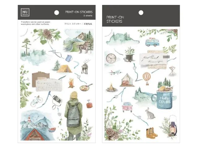 MU Print-On Transfer Stickers 188 - Wanderlust