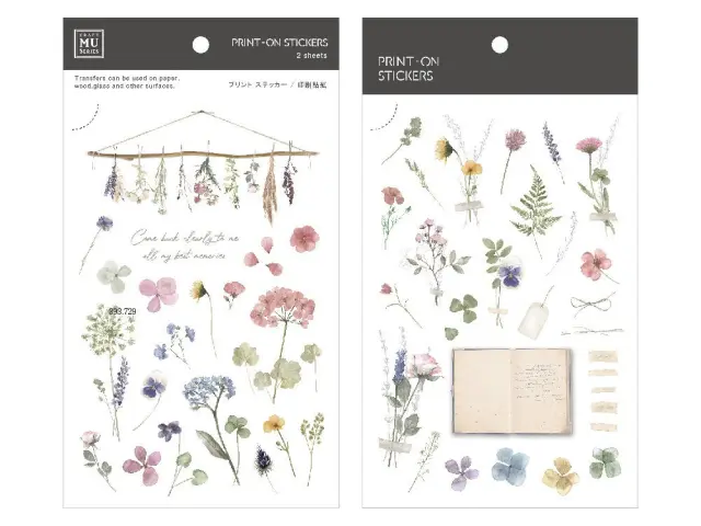 MU Print-On Siirtotarrat 194 - Flower Memoirs