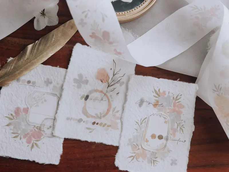 Meow Illustration Washi Tape Floral - Candy Candy